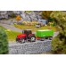 Faller 161588 Mf Tractor Met Haksel-Aanhanger (Wiking) H0